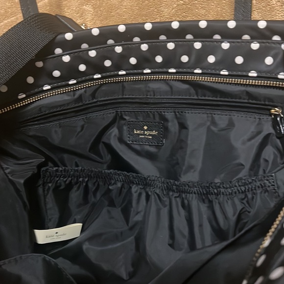 KATE SPADE Stevie Black Polka Dot Diaper Bag, never used. - Picture 6 of 8